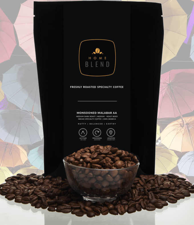 Monsooned Malabar Home Blend Coffee Roasters - 250G - Malabar Specialty Coffee
